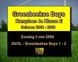 2009 Groesbeekse Boys kampioen 4e klasse